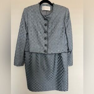 Vintage Hope Basketweave ribbon 2 piece custom suit size 14
